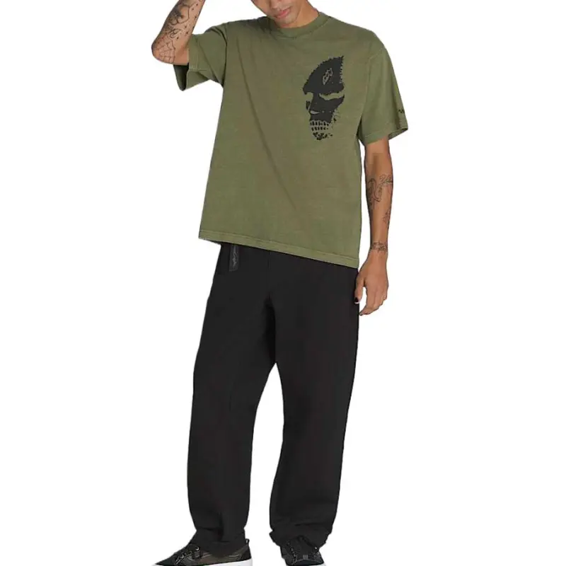 Vans Mike Gigliotti Skate Skull T Shirt T Shirt Men's Green-2