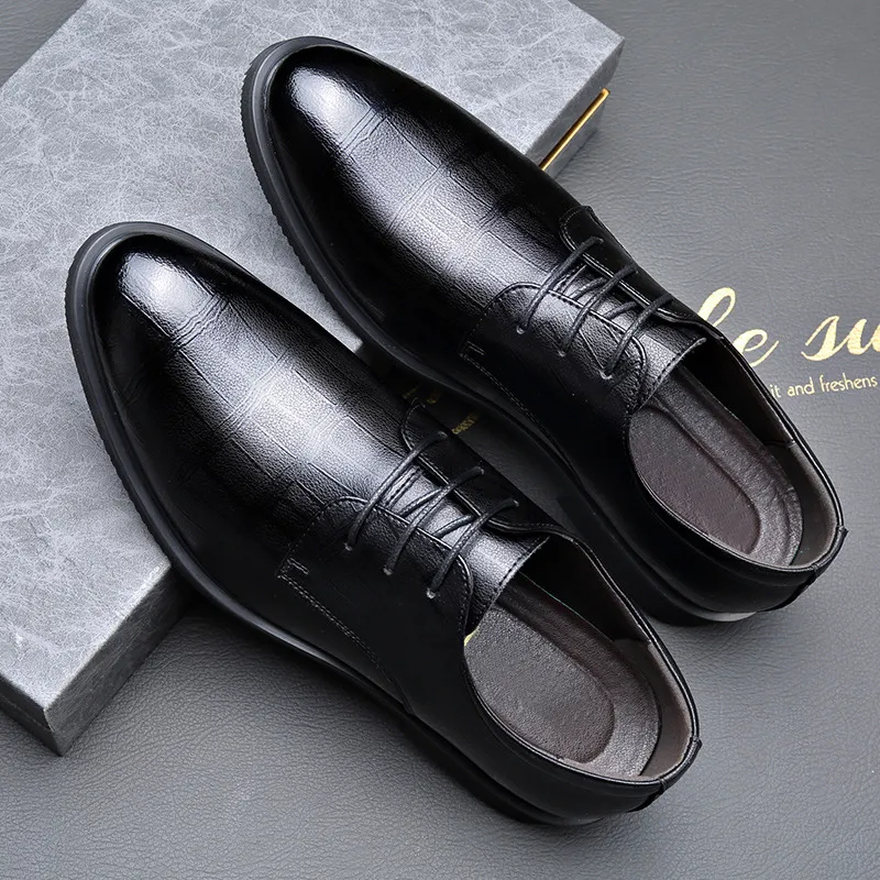 EGCHI Dress Shoes Men Low Top-3