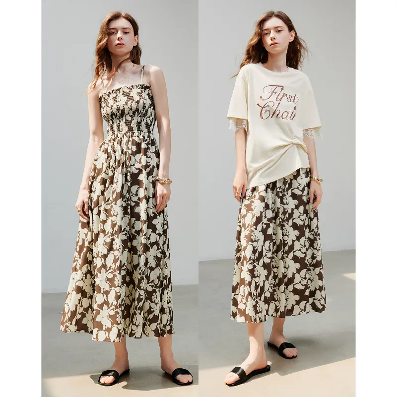 Initial Language Slip Dress Women's-3