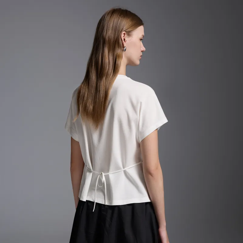 3COLOUR T Shirts Women's Cloud White-5