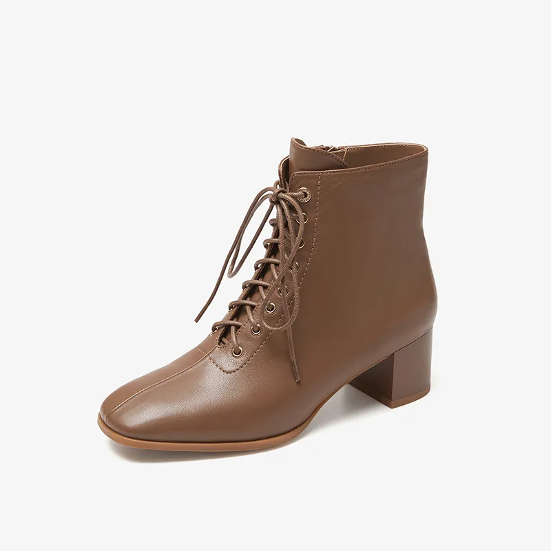 LE SAUNDA Ankle Boots Women's Black Brown-1