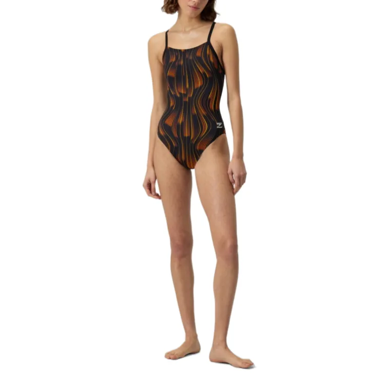 Speedo Space Train One Back Block The Burn Endurance One piece Swimsuit Women's-2