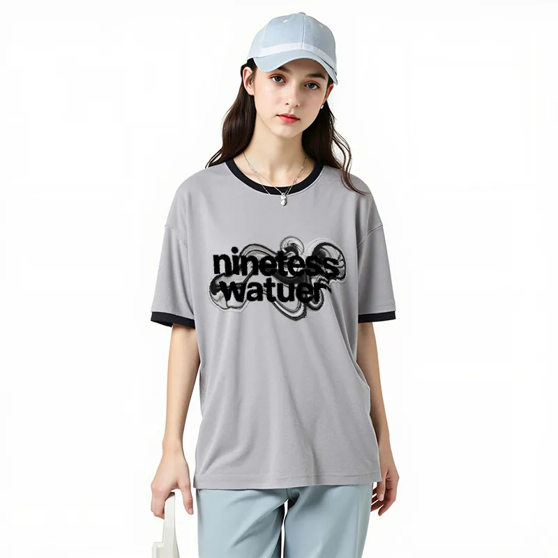 FAIRWHALE Drop Shoulder Sleeve T Shirt Women's-22