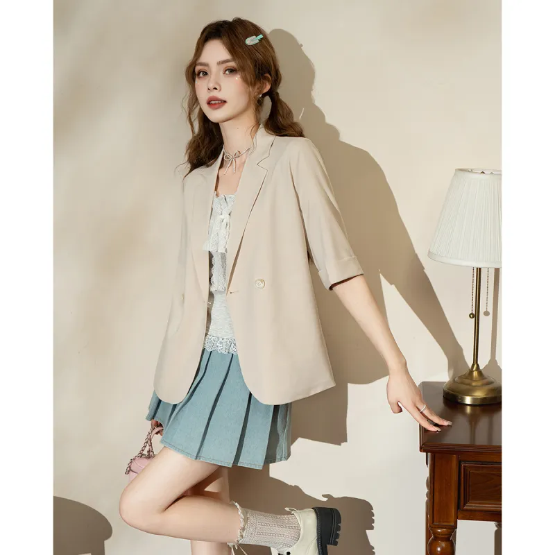 FAWENXIANGZI Summer Business Suit Loose Fit Women's-1
