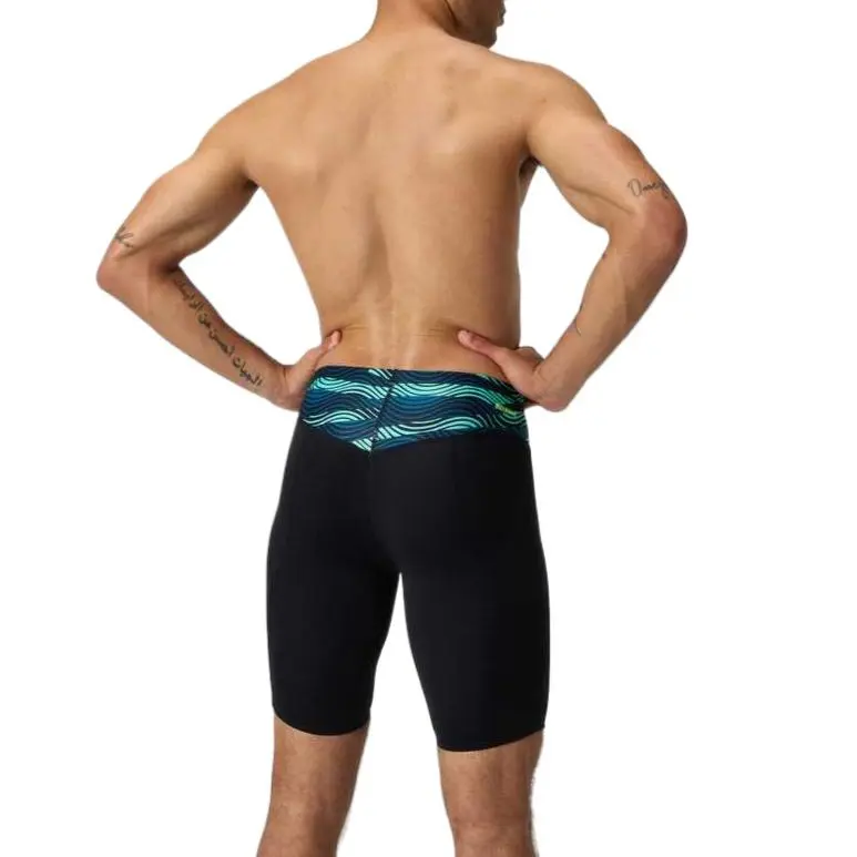 Speedo Endurance+MaxCompression Swimming Shorts Men's Black/Blue Green-5