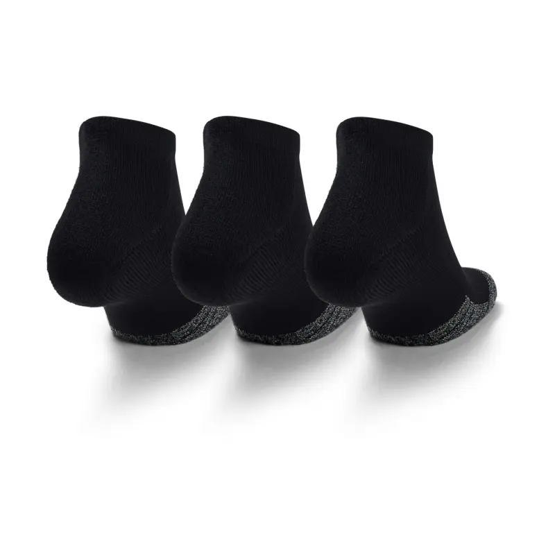 Under Armour HeatGear LOW CUT Ankle Socks Unisex 3 Pack Black 001-1
