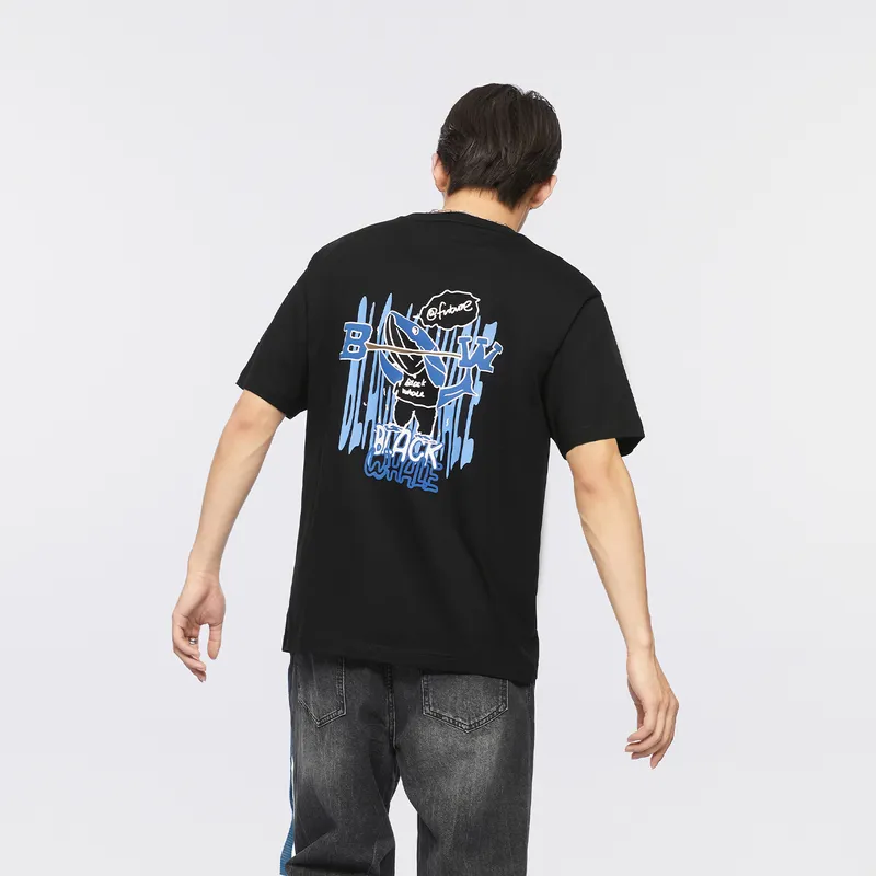 HLA JEANS T Shirts Men Black E2-3