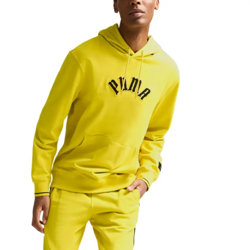 PUMA CLASSICS PLAY LOUD Sweatshirt Men's Yellow-4