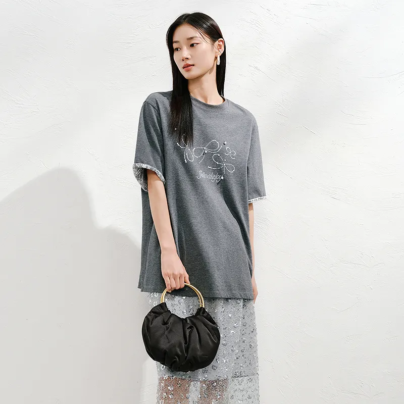 JZ. ANNAKRO T Shirts Women's Gray-5