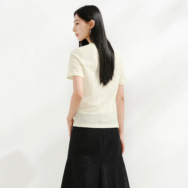 JZ. ANNAKRO Set in Sleeve T Shirt Women's-5