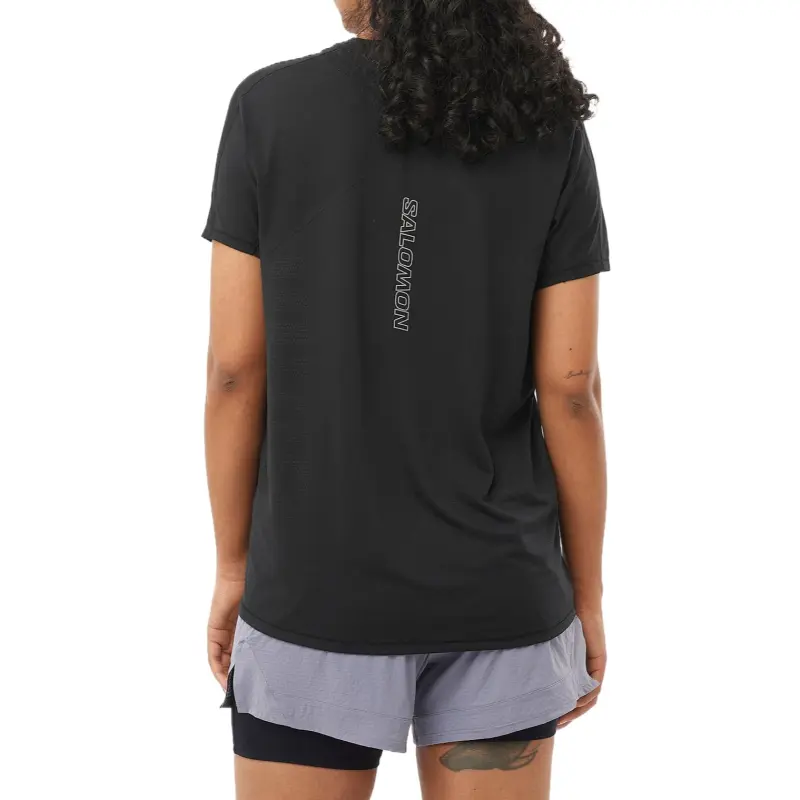 SALOMON SENSE AEROGRAPHIC Regular T-Shirt Women's Pitch Black-2