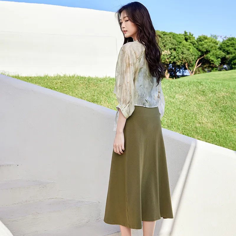 SENTUBILA Two Piece Skirt Sets Women's-2