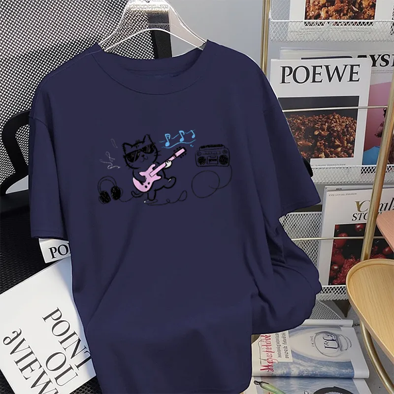 FAIRWHALE Drop Shoulder Sleeve T Shirt Women's-11
