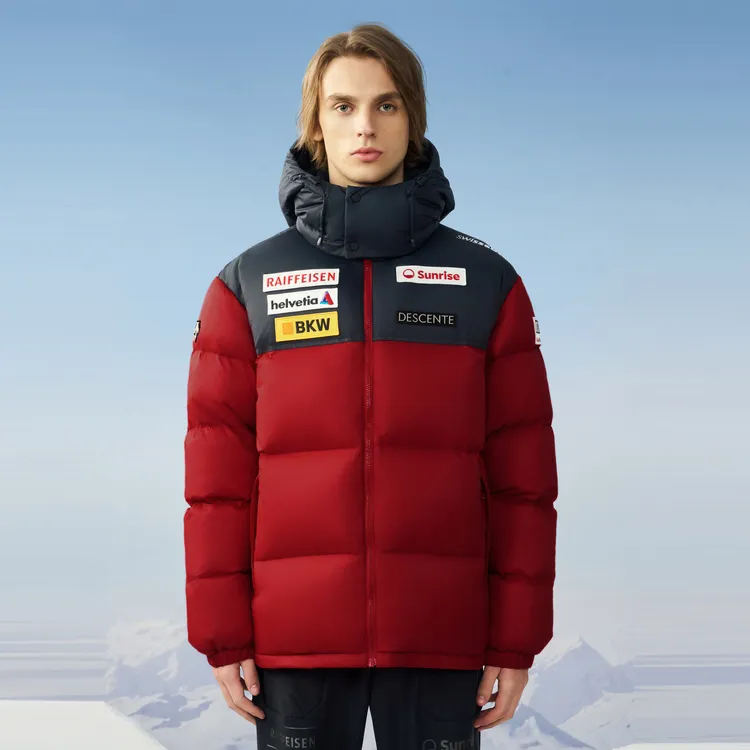 DESCENTE SKI STYLE Hooded Down Jacket Men's-12