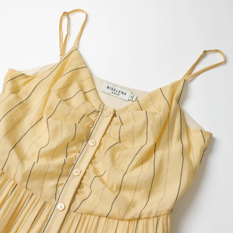 Bethine ['Pineapple' Calm And Unperturbed] Slip Dresses Women's Beige Yellow-2