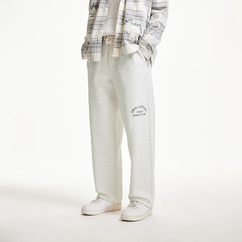 JACK JONES· Knitted Sports Pants Men's Stone Gray Heather Gray-2