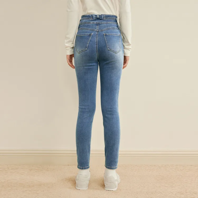 LEDIN Jeans Women's Faded Denim Blue-5