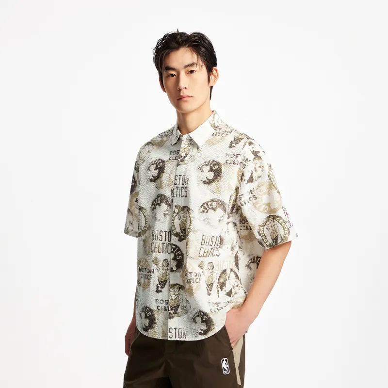 JACK JONES· JACK&JONESxNBA Shirt Men's A06 Raw White-5