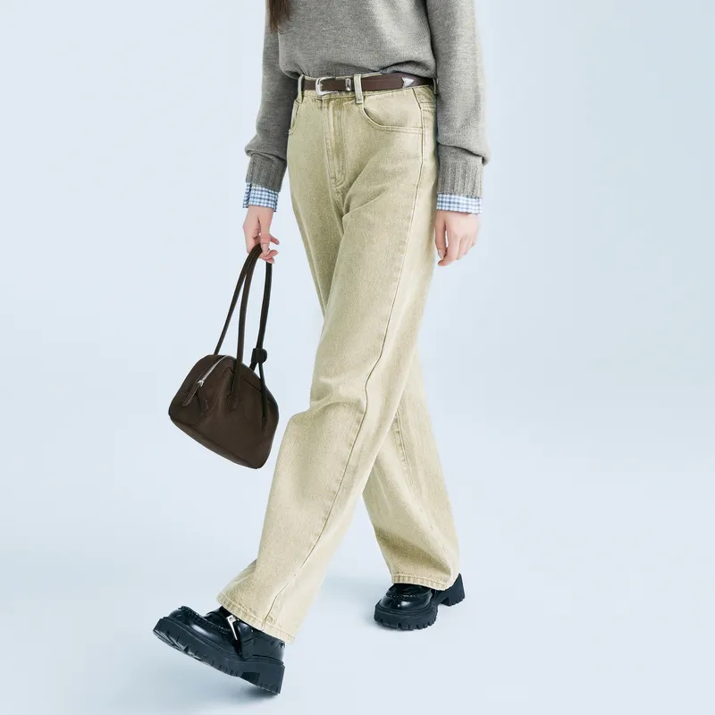 LEDIN Jeans Women's Matte Mint Green-3