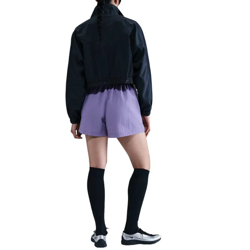 Nike Sportswear Essentials Collection Swoosh Casual Shorts Women's Purple-4
