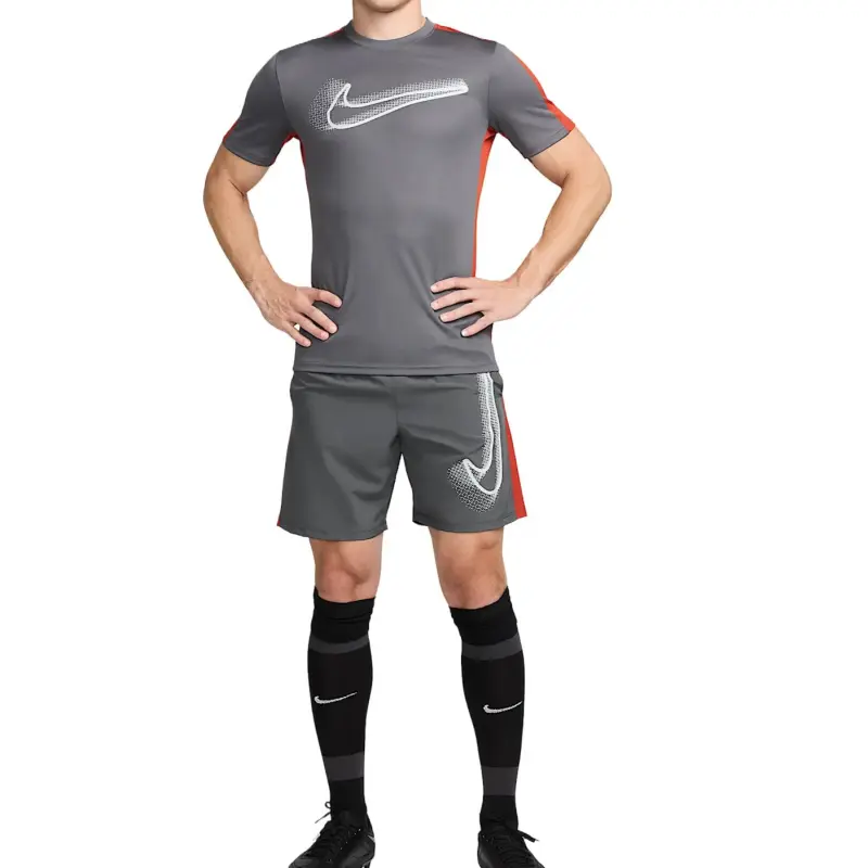 Nike Academy T-Shirt Men's Iron Gray/Dragon Red/Pure Platinum-3