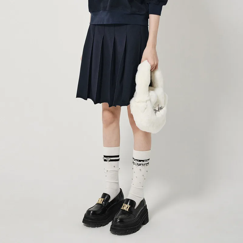D'zzit Casual Short Skirts Women's Dark Blue-4