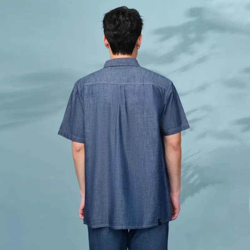 HLA Shirts Men Denim Blue 46-3