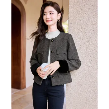 Like The Age Of Water Winter Velvet feel Coat Regular Women's Gray