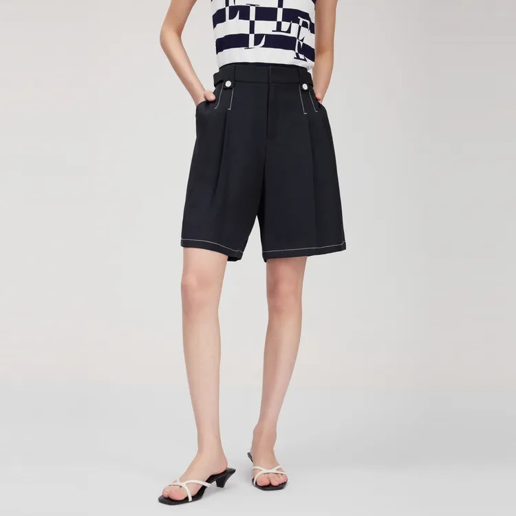 ELLE Casual Shorts Women's Navy Blue-2