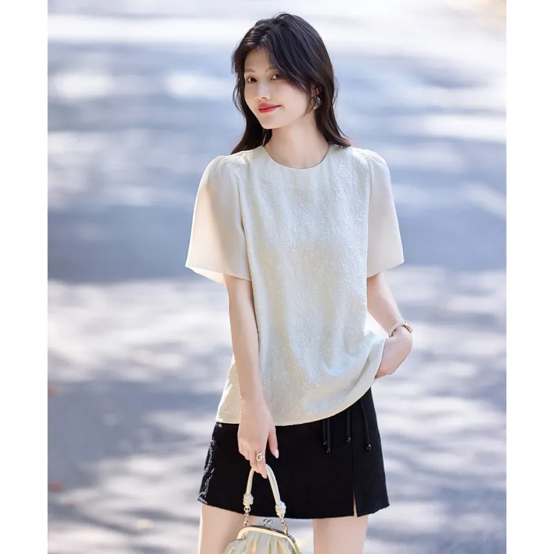 Still quiet Shirts Women's Light Apricot-4
