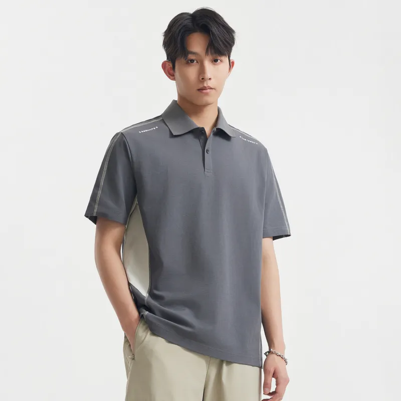 Cabbeen Polo Shirt Men's Medium Gray 36-2