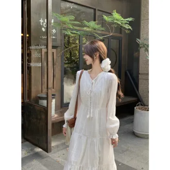 XIANSINIAO Long Sleeved Dress Women's