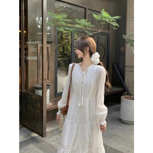 XIANSINIAO Long Sleeved Dress Women's