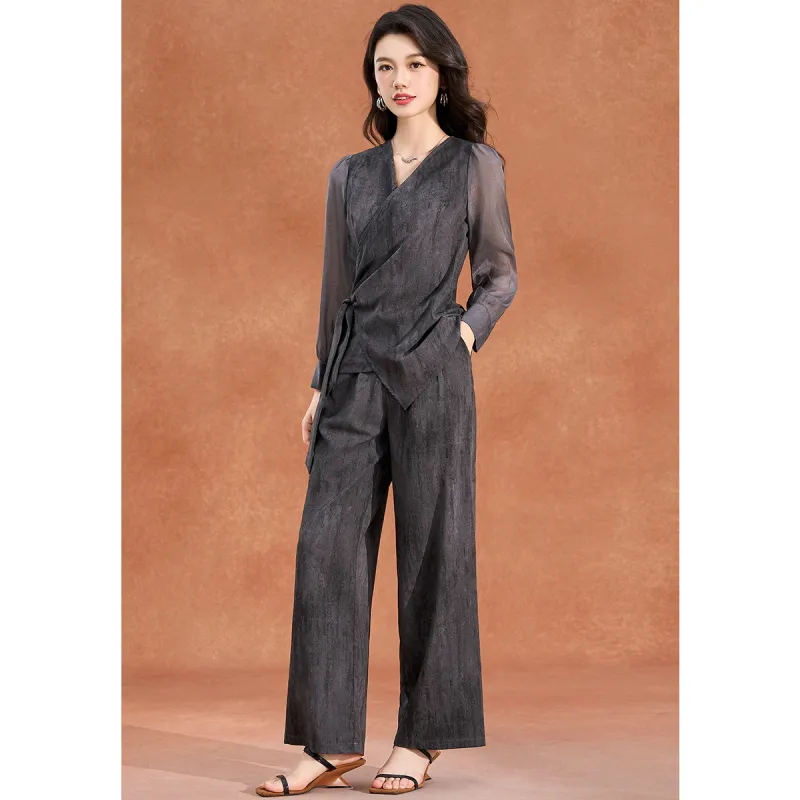 Mylan Summer Casual Suit Cinched Waist Women's-7