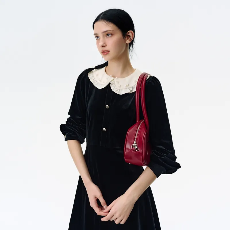 Teenie Weenie Long Sleeved Dress Women's Black-1