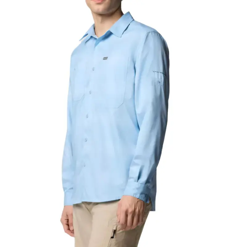 Columbia Silver Ridge Utility Lite Plaid Long Sleeve Shirt Shirt Men's Ripple Blue-2