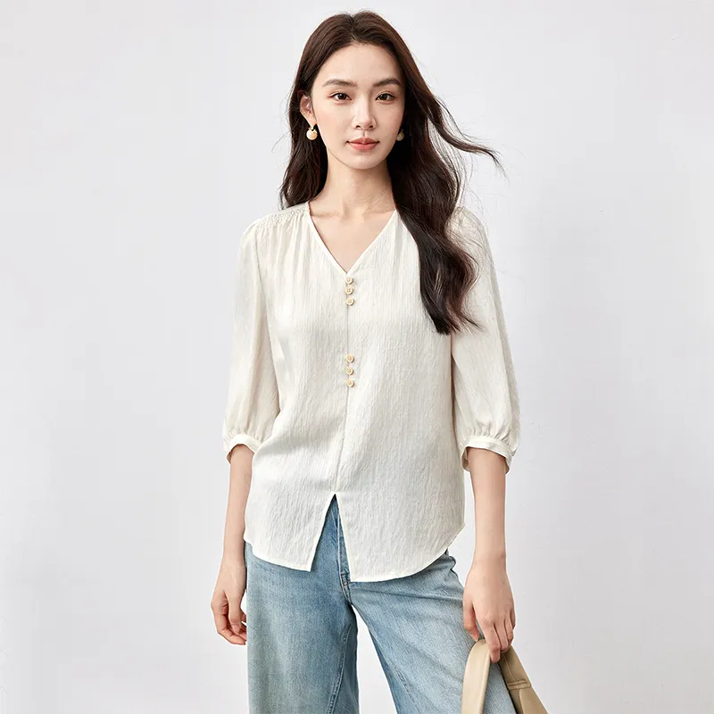 SENTUBILA Shirts Women's Light Apricot-4