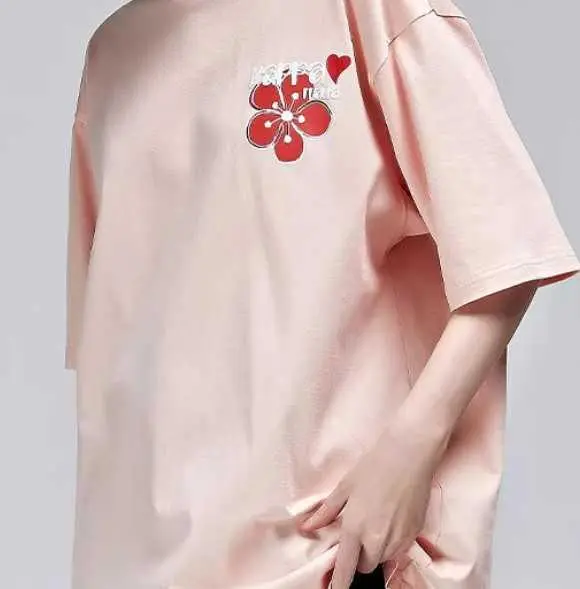 Kappa T-Shirts Unisex Pink-4