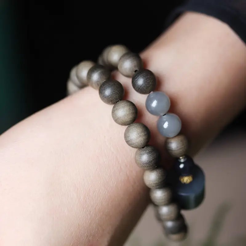 TIANTAISHAN Old Mountain Sandalwood Precious Wood Bracelets Unisex-4