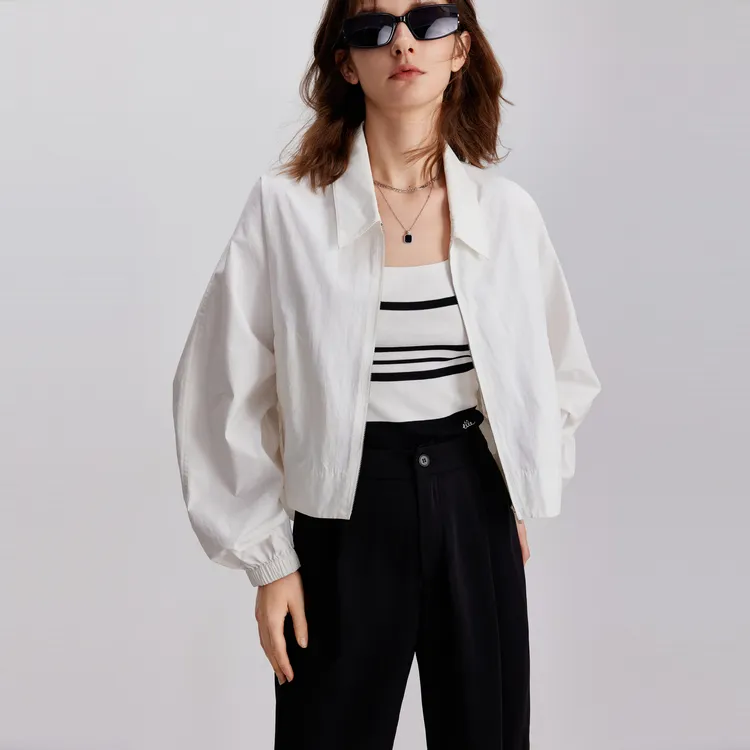 ELLE Jackets & Coats Women's White-5