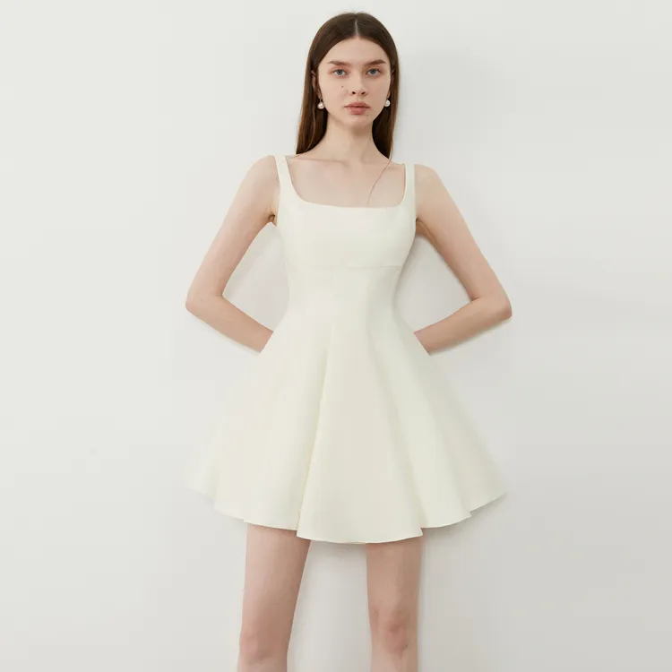 DPLAY Slip Dresses Women's Creamy Apricot-4