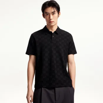 JACK JONES· JACK JONES/Jack Jones X Basquiat Spring Summer Polo Shirt Men's E40 Black
