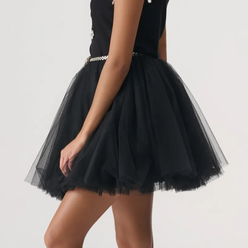 TCH Casual Short Skirts Women's Black-4