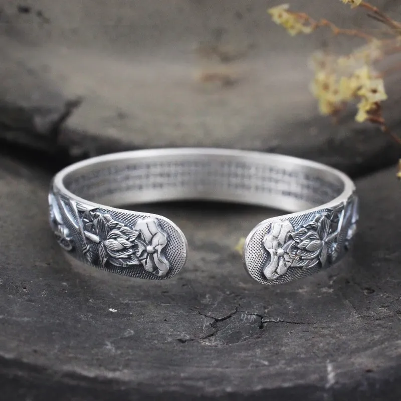 FUYUFU 999 Fine Silver Bangles Women's-3