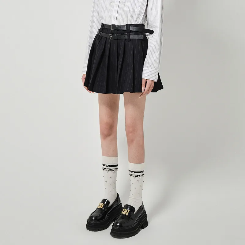 D'zzit Casual Short Skirts Women's Dark Blue-3