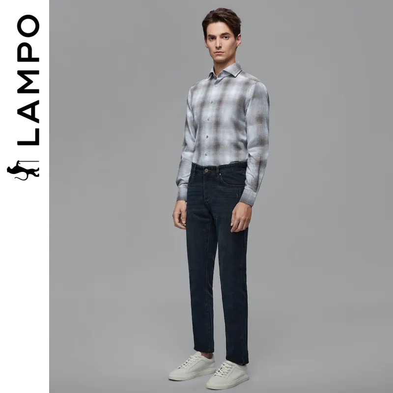 LANBAO Shirts Men Medium Gray-2