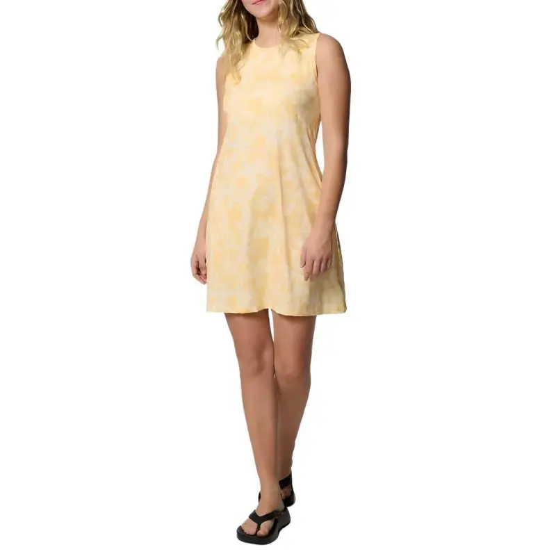 Columbia PFG Freezer Sleeveless Dress Women's Broad Leaf Cocoa Butter-3