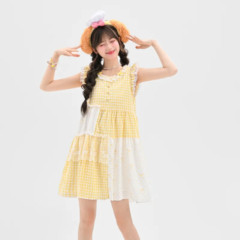 SNBL Sleeveless Dress Women's Yellow-5
