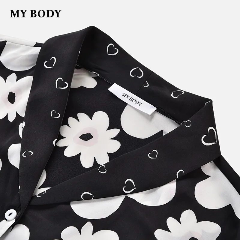 MY BODY Pajama Set Women's Shadow Flower-1