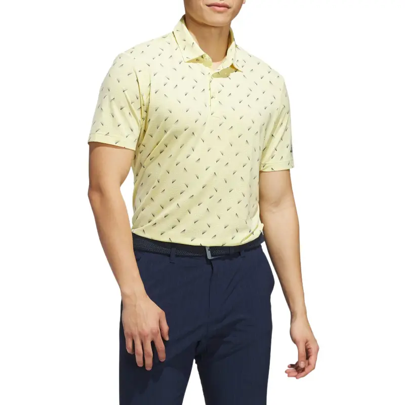 Adidas Polo Shirt Men's Pink Yellow/Marine Collegiate Blue-1